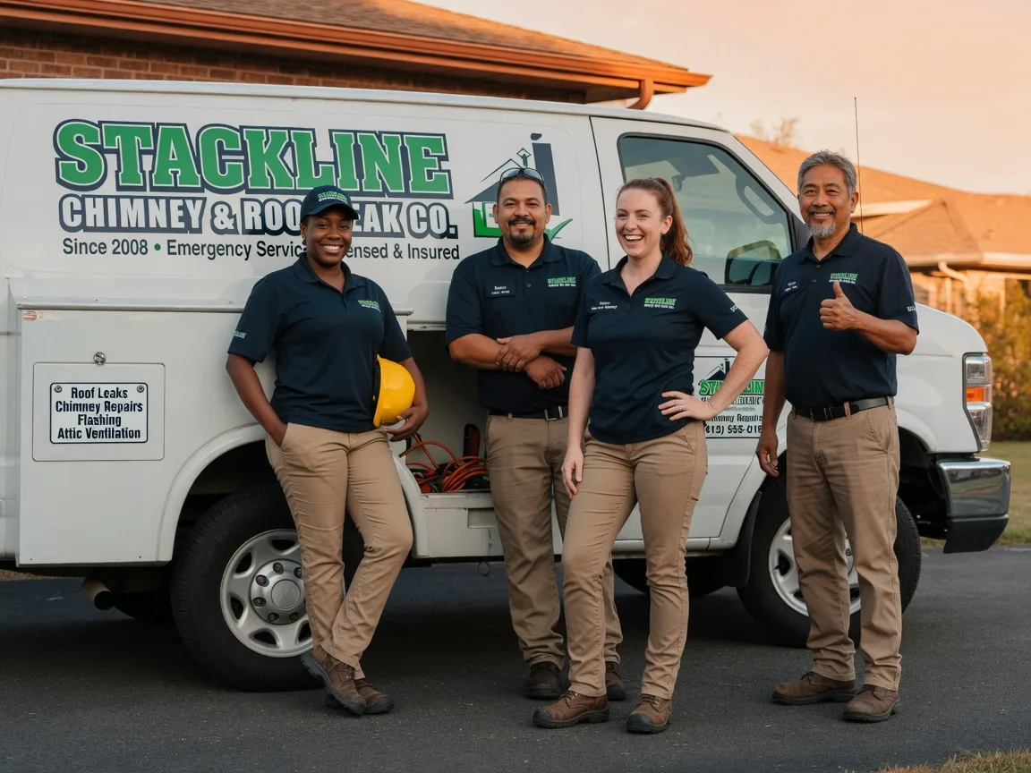 Chimney flashing repair company in Santo, TX